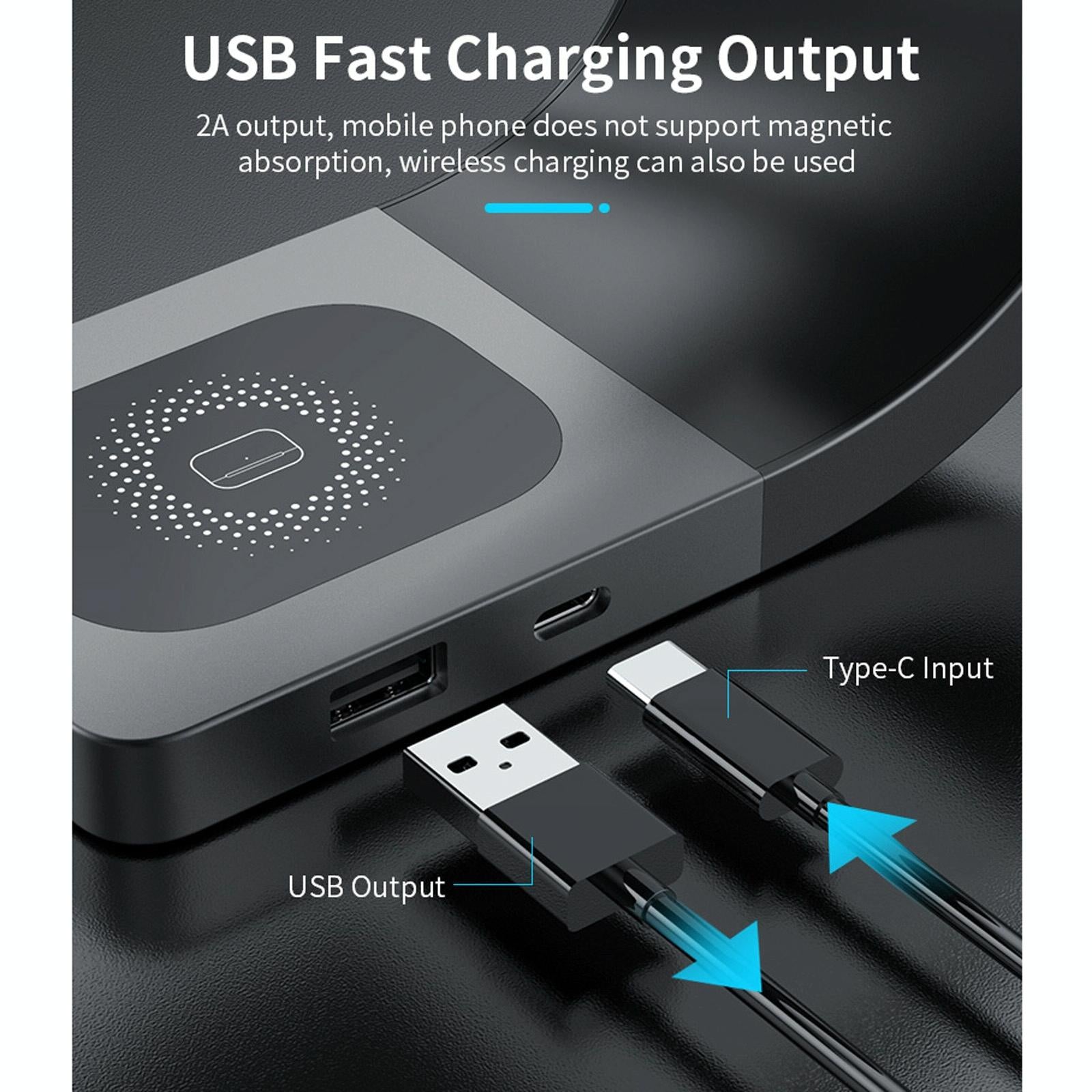 4 In 1 Magnetic Wireless Charger For Iphone Iwatches Airpods - White 6