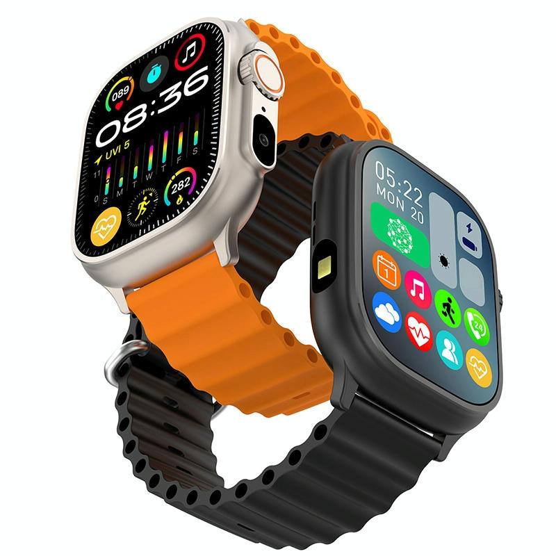 2.01 Inch Bluetooth Call Smart Watch Support Heart Rate / Blood Oxygen - Silver Orange 3