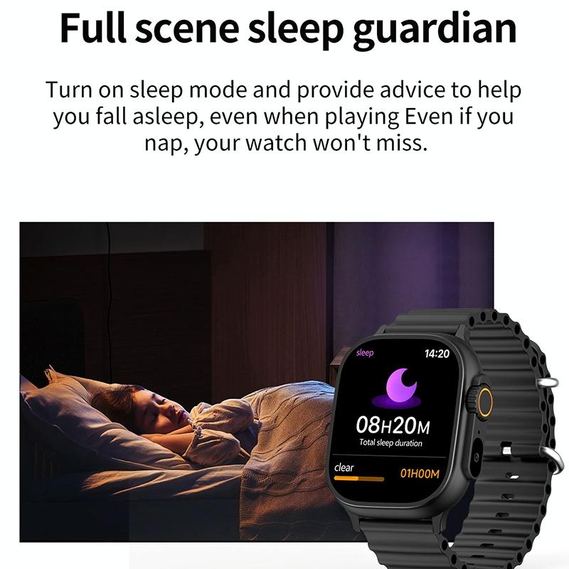 2.01 Inch Bluetooth Call Smart Watch Support Heart Rate / Blood Oxygen - Silver Orange 4