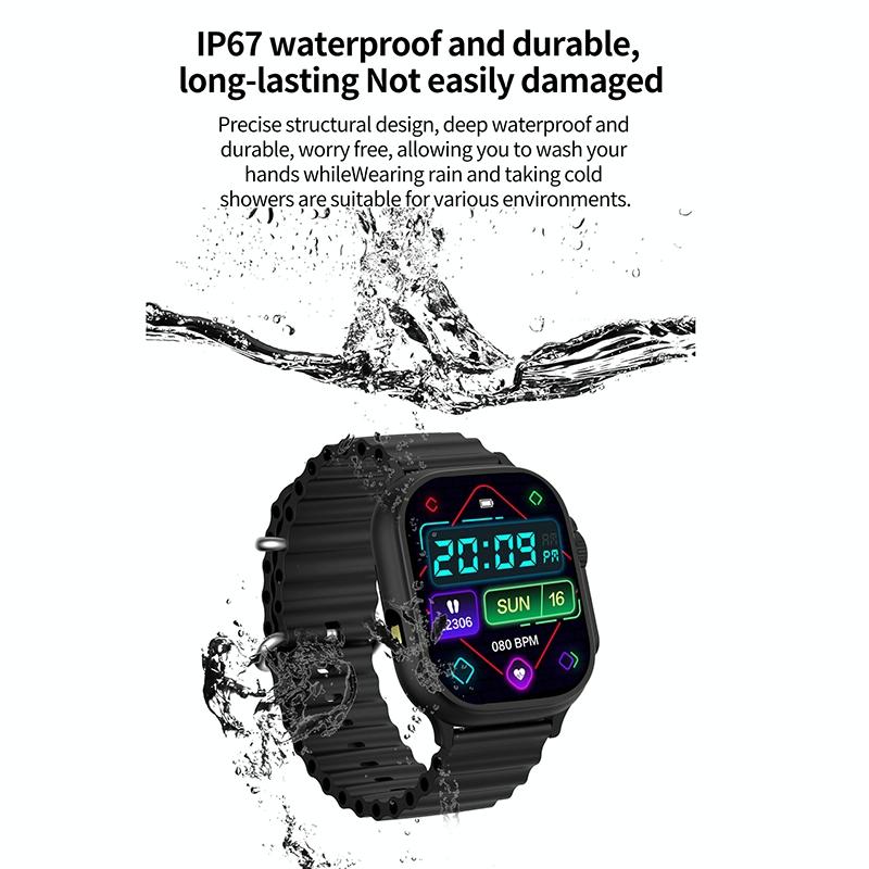 2.01 Inch Bluetooth Call Smart Watch Support Heart Rate / Blood Oxygen - Silver Orange 10