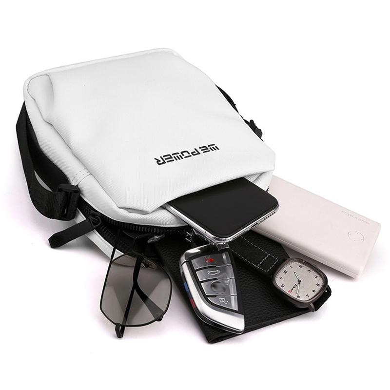 Lightweight Mini Crossbody Bag For Cell Phone Single Shoulder Design - White 7