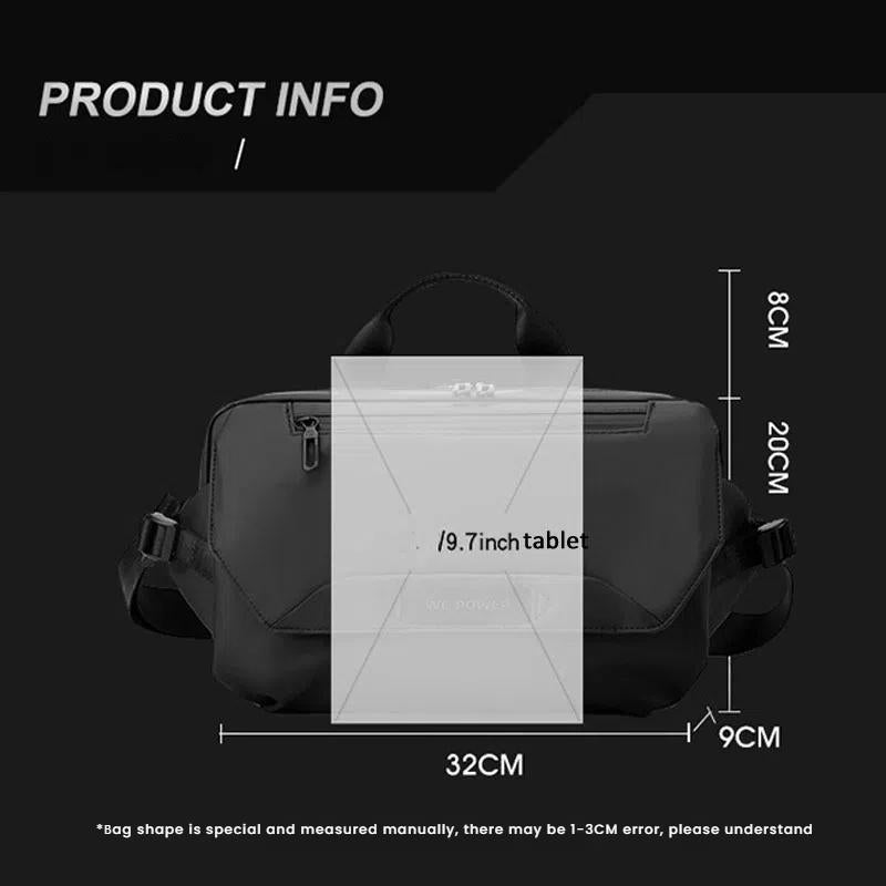 3 Point Strap Men Cycling Chest Bag Anti Sway Design - Grey 11