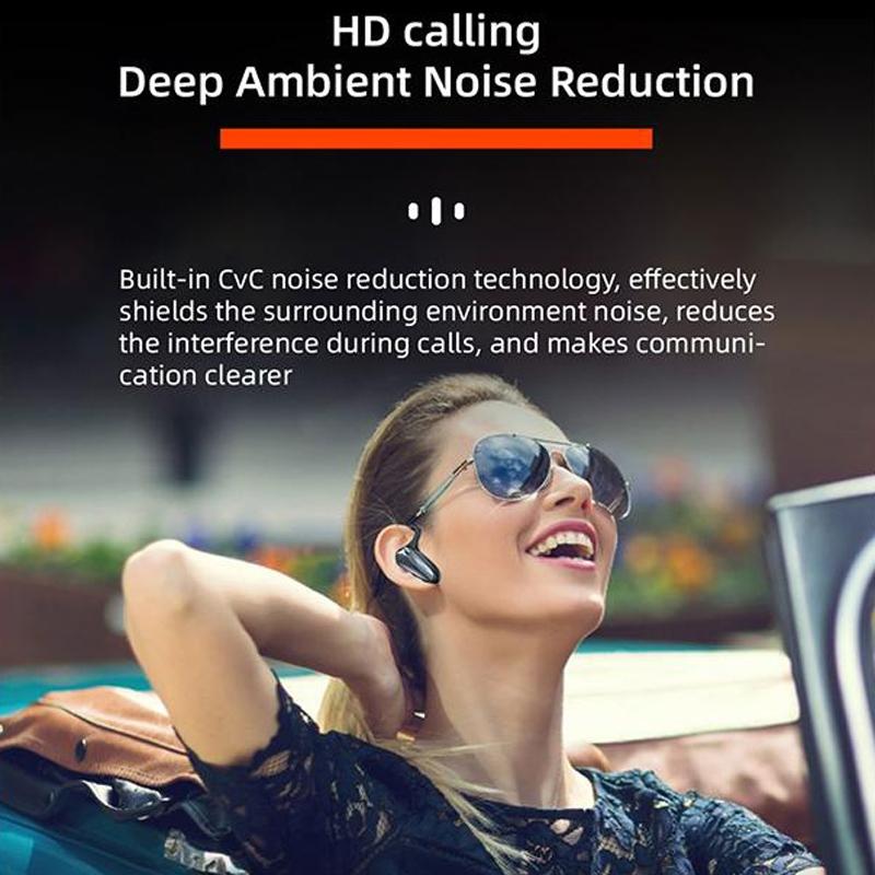 Digital Display Hanging Ear Bone Conduction Bluetooth Headset - Yx02 - Grey 6