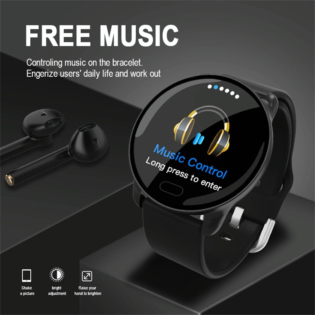 Smart Bracelet With Call / Heart / Blood Monitoring - Colour Screen - Black 8