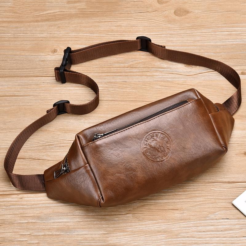 Large Capacity Waterproof Sports Waist Pack For Men - Brown 3