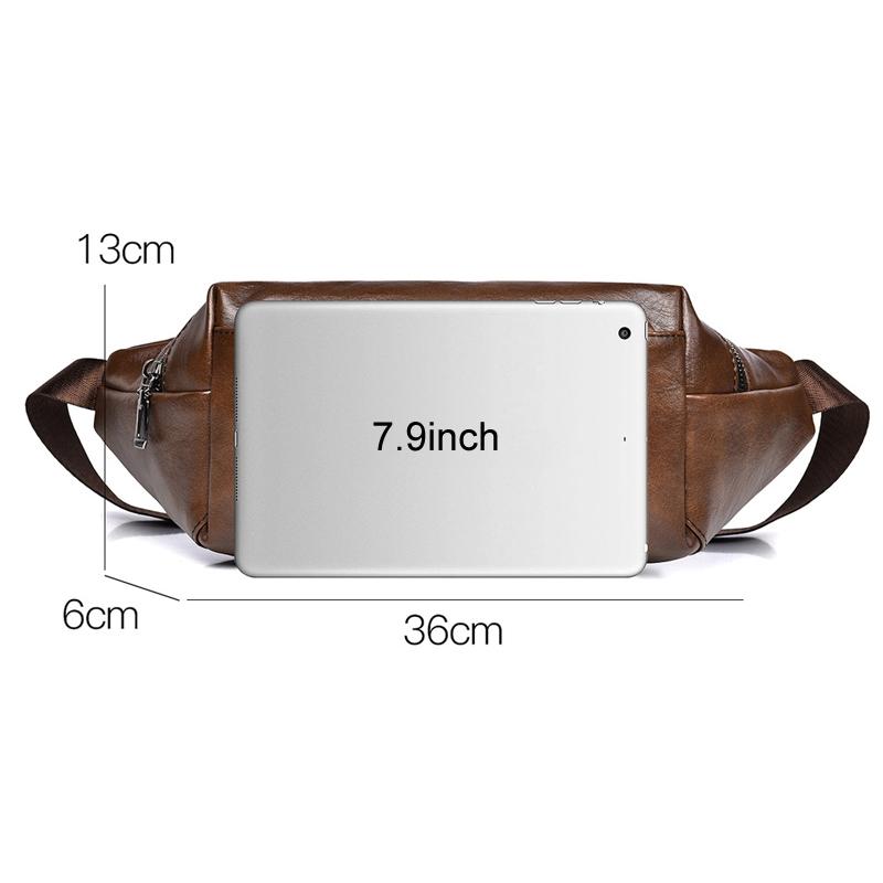 Large Capacity Waterproof Sports Waist Pack For Men - Brown 4