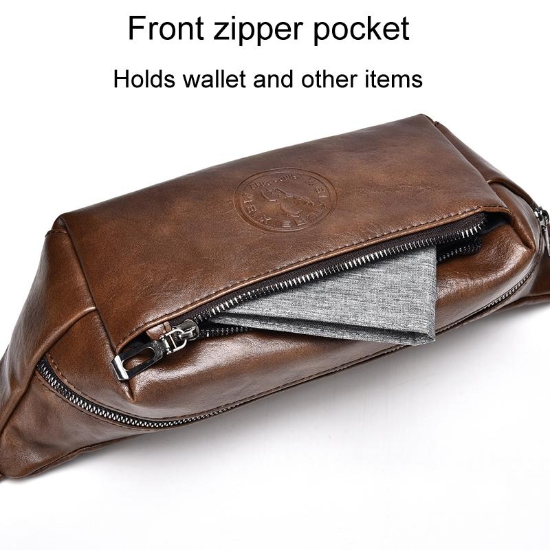 Large Capacity Waterproof Sports Waist Pack For Men - Brown 7