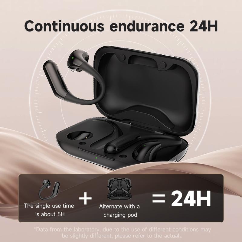 Wireless Half In-ear Sports Earphones - Black 3