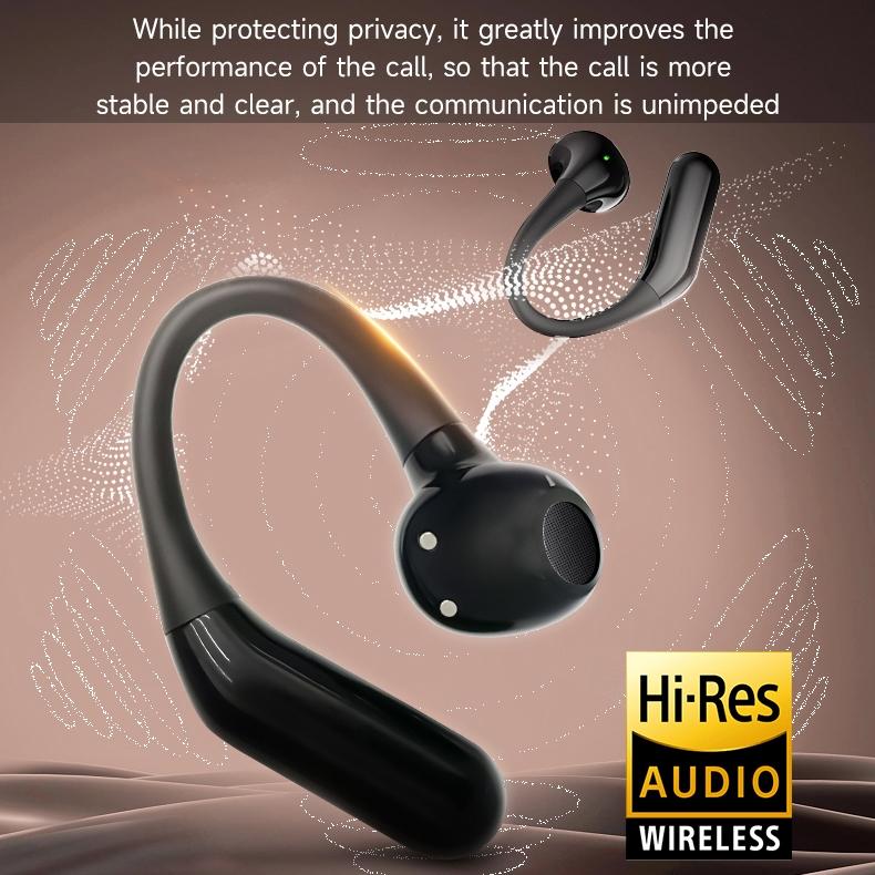 Wireless Half In-ear Sports Earphones - Black 7