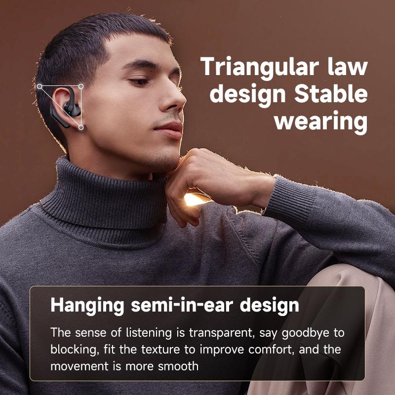 Wireless Half In-ear Sports Earphones - Black 8
