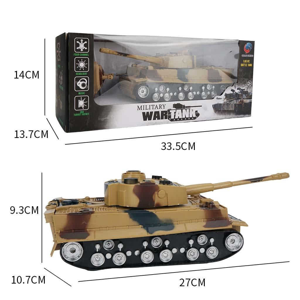 1 32 Four-way Rc Tank with Remote Control - Green 3