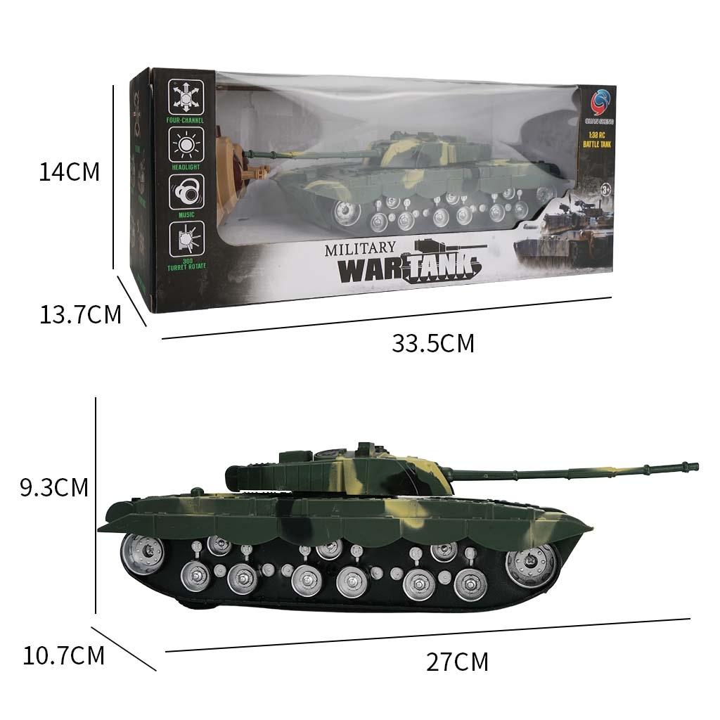 1 32 Four-way Rc Tank with Remote Control - Green 15