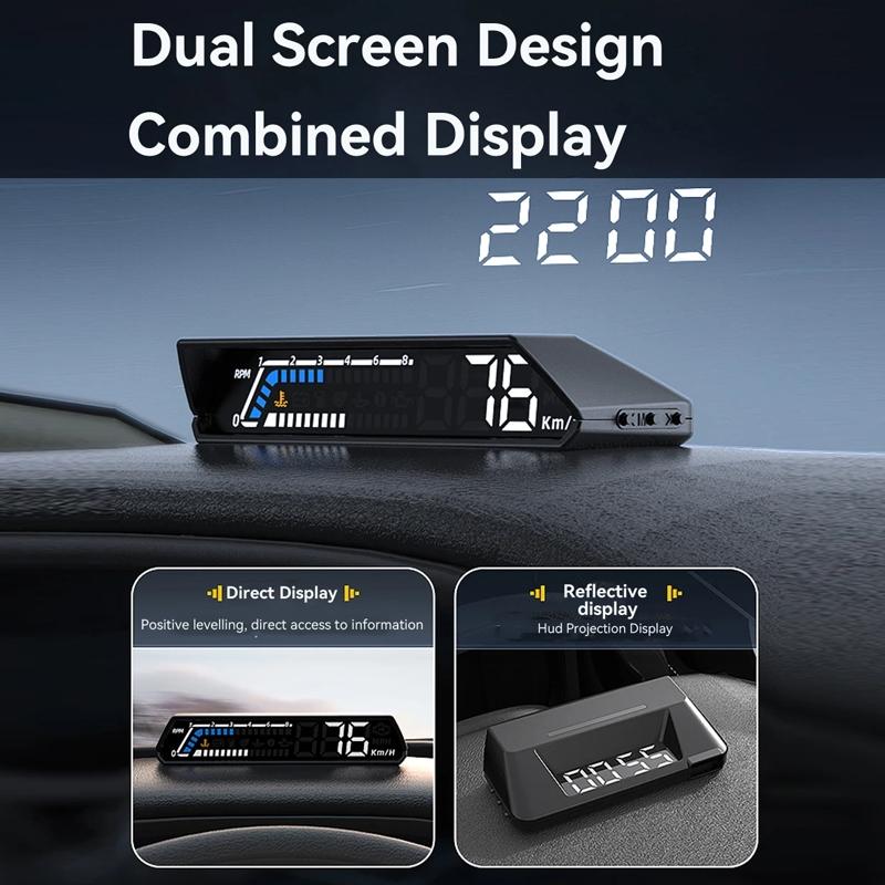 Vehicle Obd Head Up Display Multi Function Instrument For Oil Temp & Gearbox Monitoring - S101 12