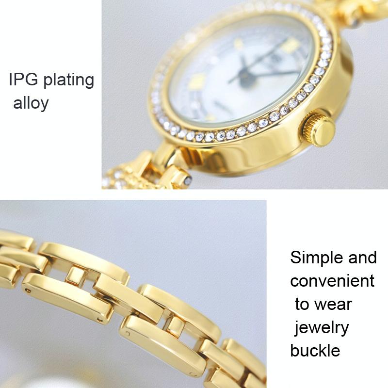 Diamond-inlaid Women Chain Watch - Elegant Accessory - Silver 6