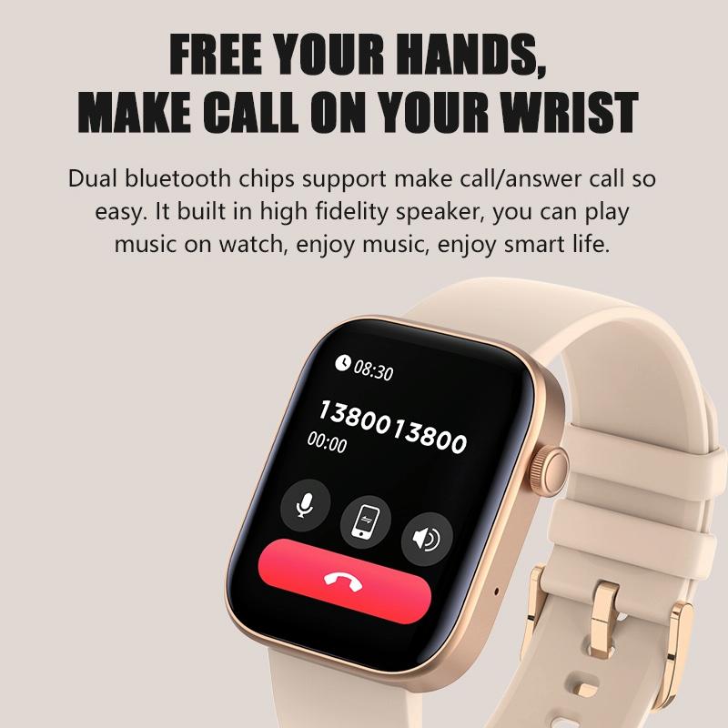 1.8 Inch Tft Screen Bluetooth Smart Watch Support Heart Rate Monitoring & 100+ Sports Modes - Red Blue 7