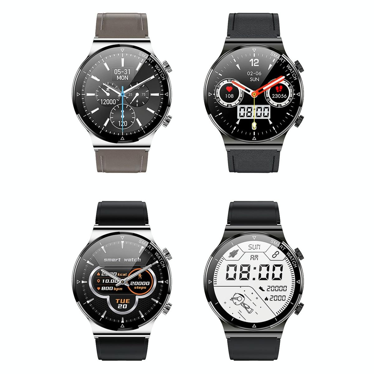 1.32 Inch Heart Rate Sleep Monitoring Smart Watch - Silver Silicone 4