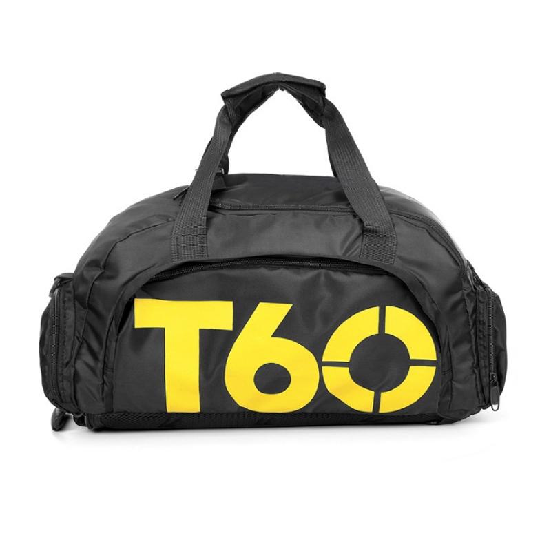 Waterproof Fitness Backpack For Swimming And Travel - Black Bottom Yellow Word 15