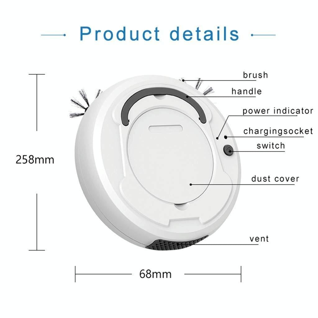 Smart 3-in-1 Robot Vacuum with Wet / Dry Mopping - Rechargeable & Auto Cleaning - Black - Black 4