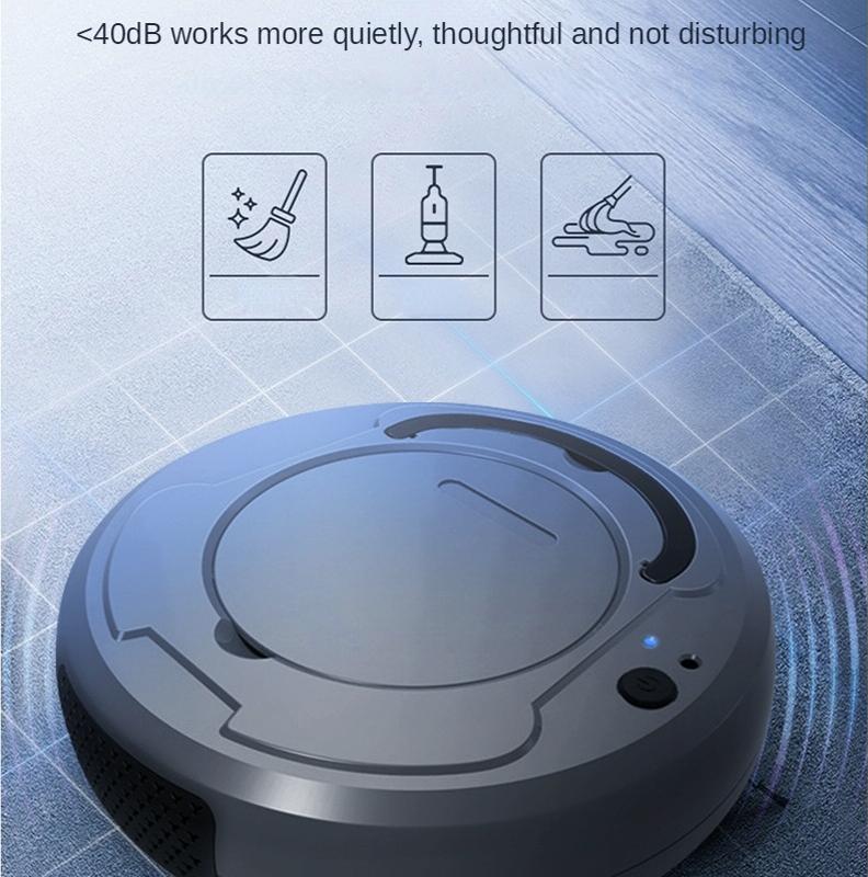 Smart 3-in-1 Robot Vacuum with Wet / Dry Mopping - Rechargeable & Auto Cleaning - Black - Black 9