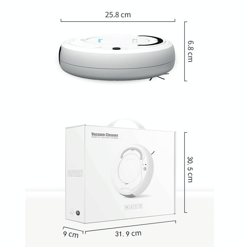 Smart 3-in-1 Robot Vacuum with Wet / Dry Mopping - Rechargeable & Auto Cleaning - Black - Black 11