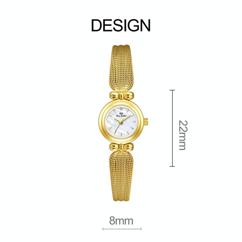 Retro Butterfly Mesh Watch for Women - 22mm Stainless Steel Strap - Classic Silver 8