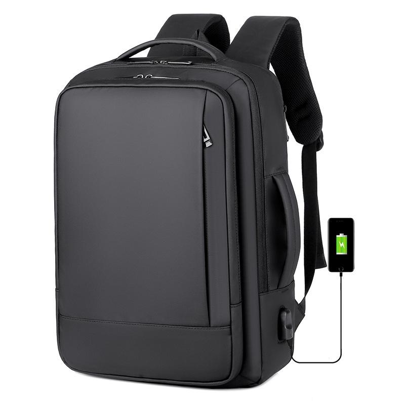 Waterproof Expandable Laptop Backpack with Usb Port - Grey 6