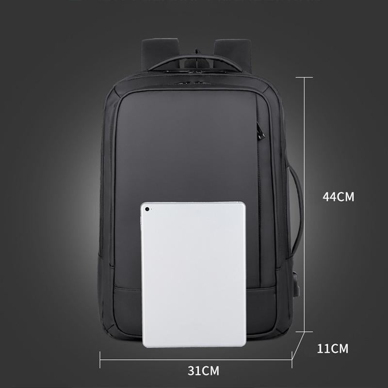 Waterproof Expandable Laptop Backpack with Usb Port - Grey 7