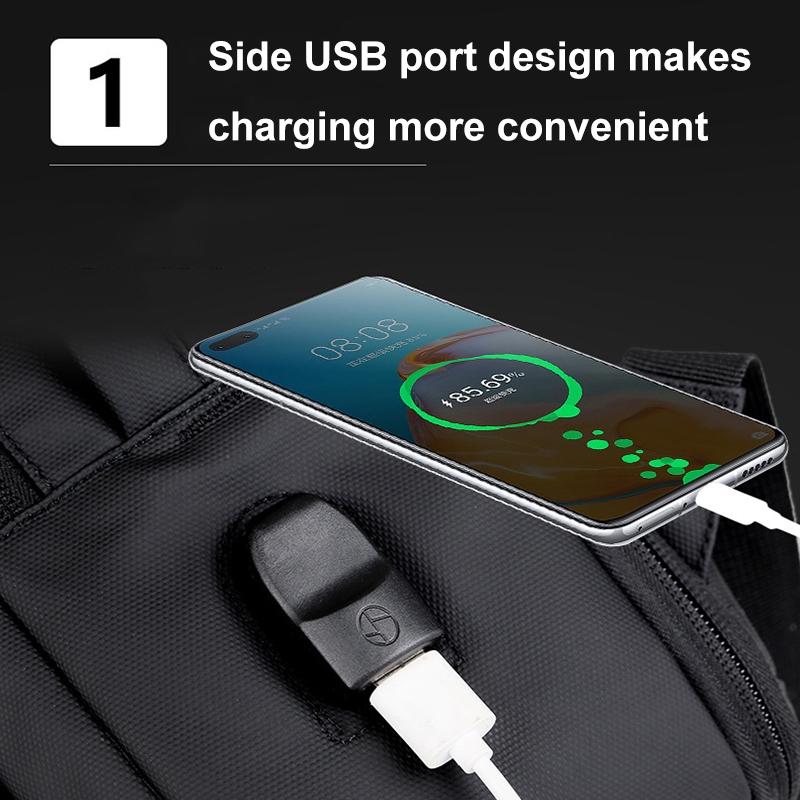 Waterproof Expandable Laptop Backpack with Usb Port - Grey 9