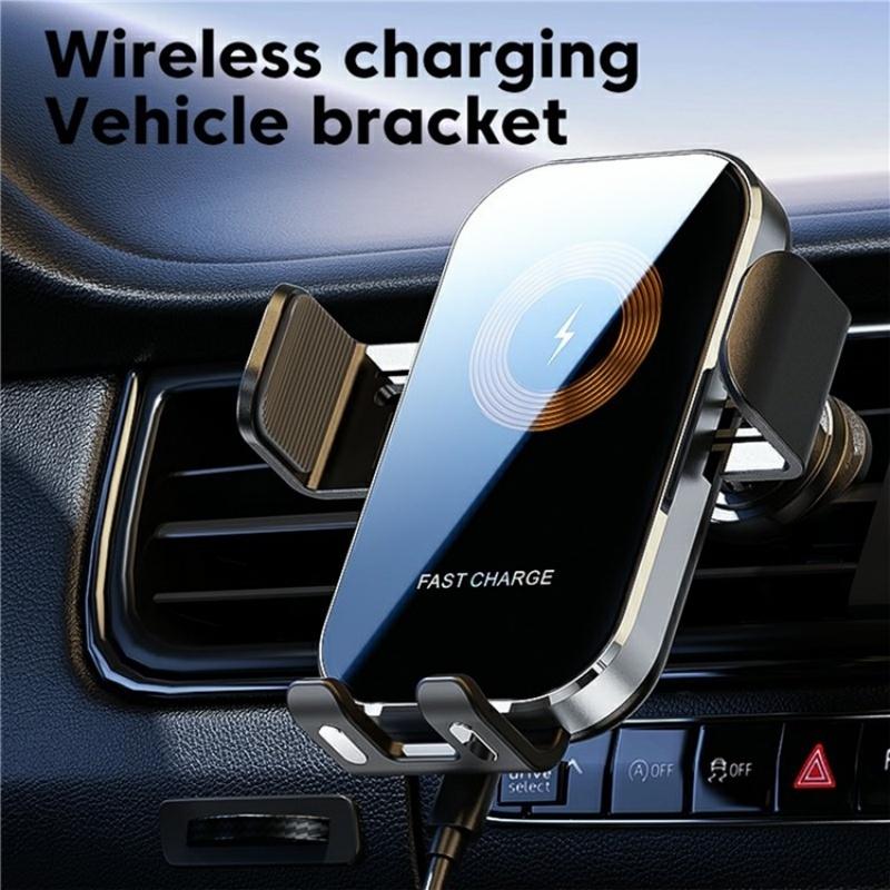 Touch-sensing Car Vent Wireless Charger Holder - X12 - Silver 10