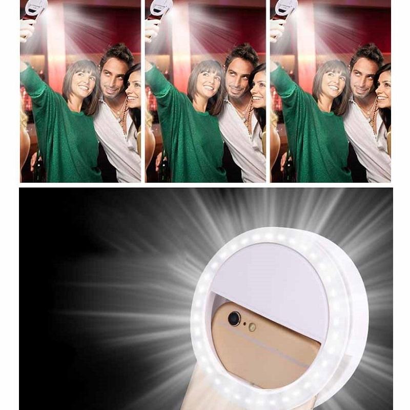 Ring-shaped Selfie Light for Live Photography - Led Flashlight - Black 6