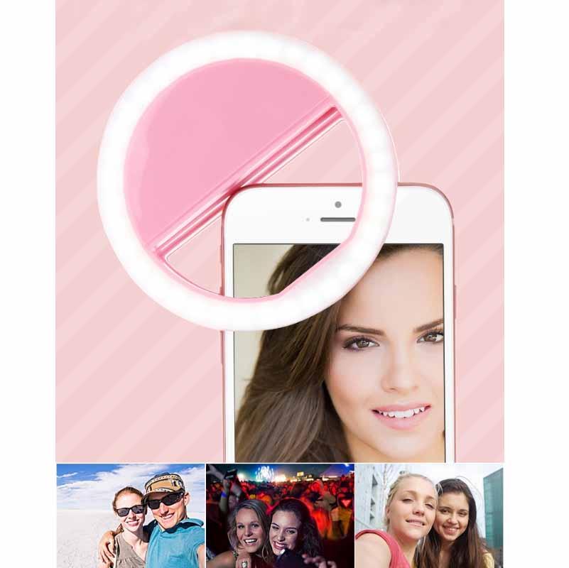 Ring-shaped Selfie Light for Live Photography - Led Flashlight - Black 7