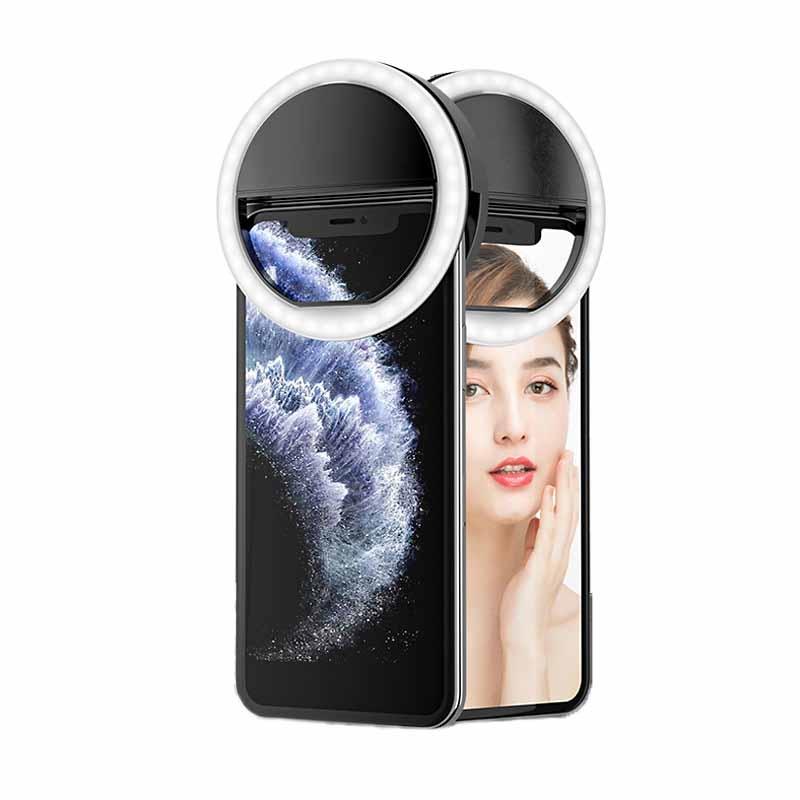 Ring-shaped Selfie Light for Live Photography - Led Flashlight - Black 8