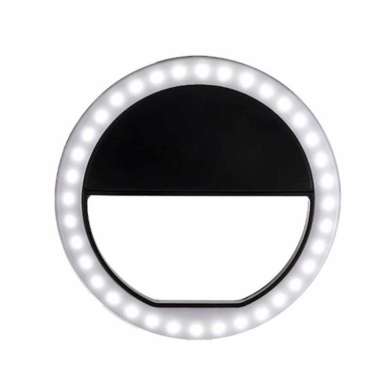 Ring-shaped Selfie Light for Live Photography - Led Flashlight - Black 9