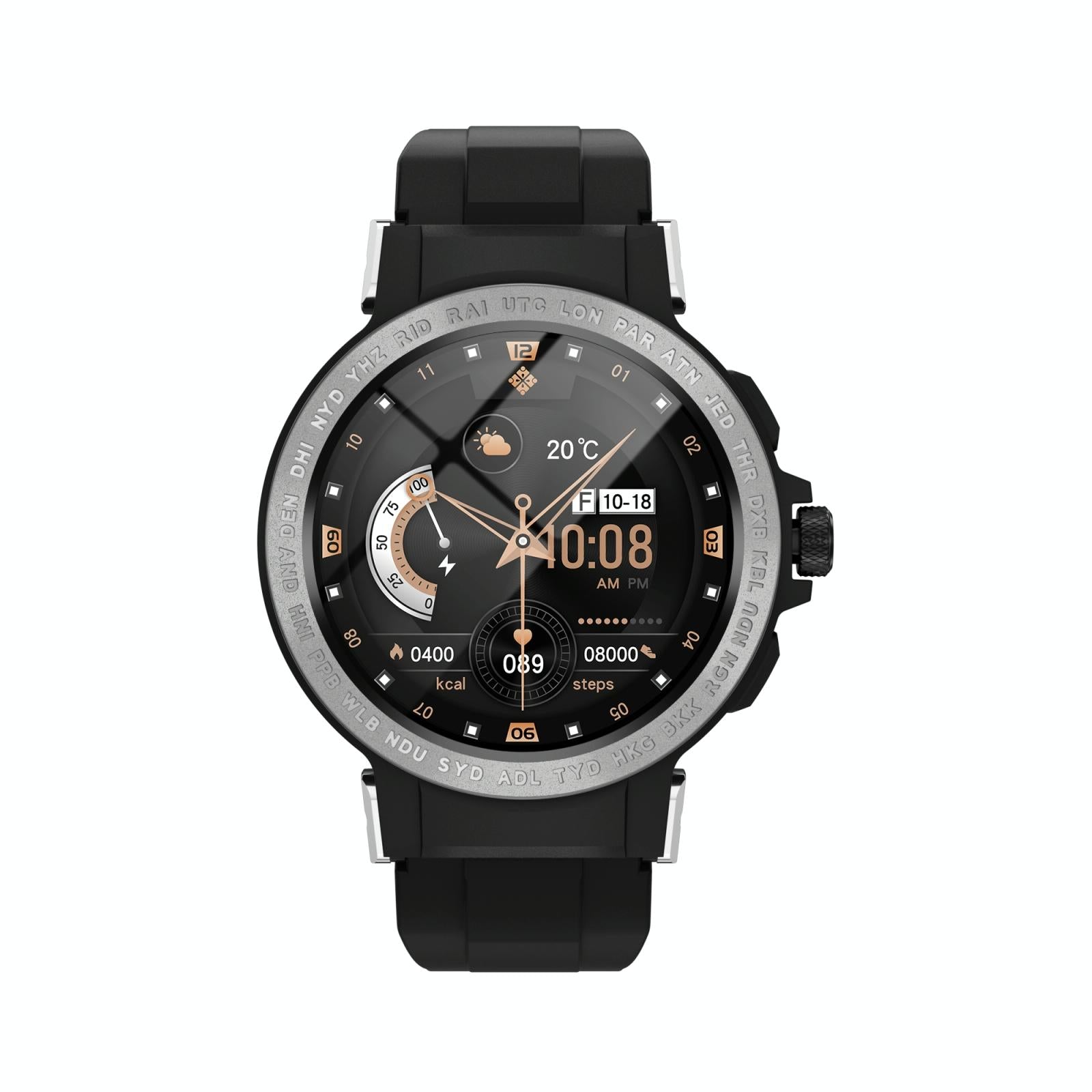 Waterproof Smart Watch With Colour Screen - Ip68 - Gold 4