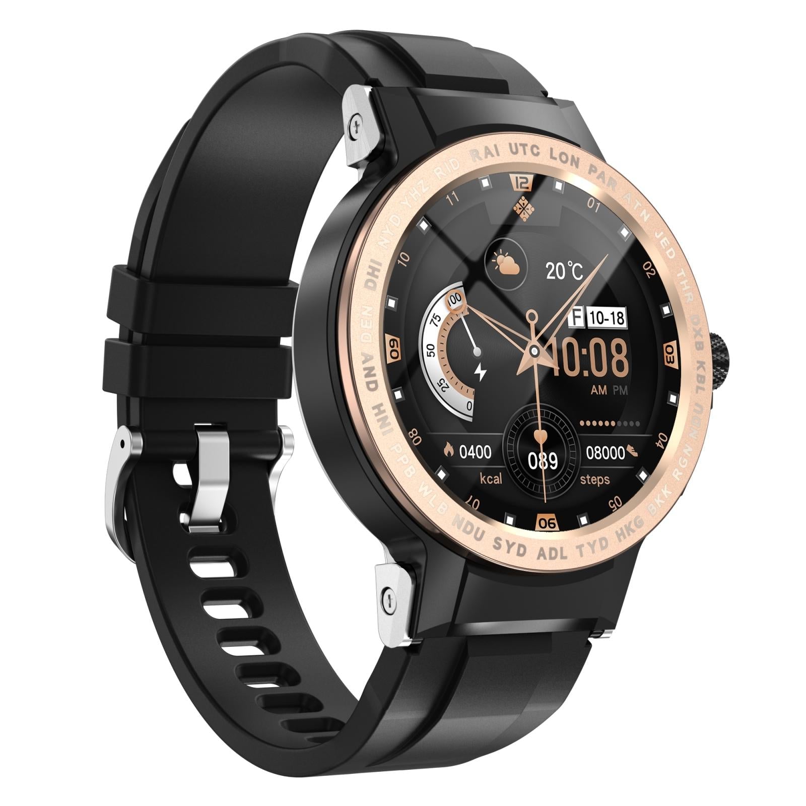 Waterproof Smart Watch With Colour Screen - Ip68 - Gold 12