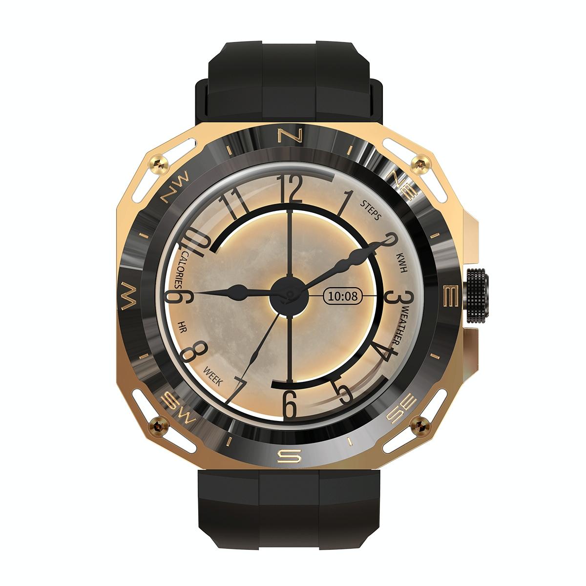 Smart Watch With Heart And Blood Monitoring Colour Screen - Gold 3