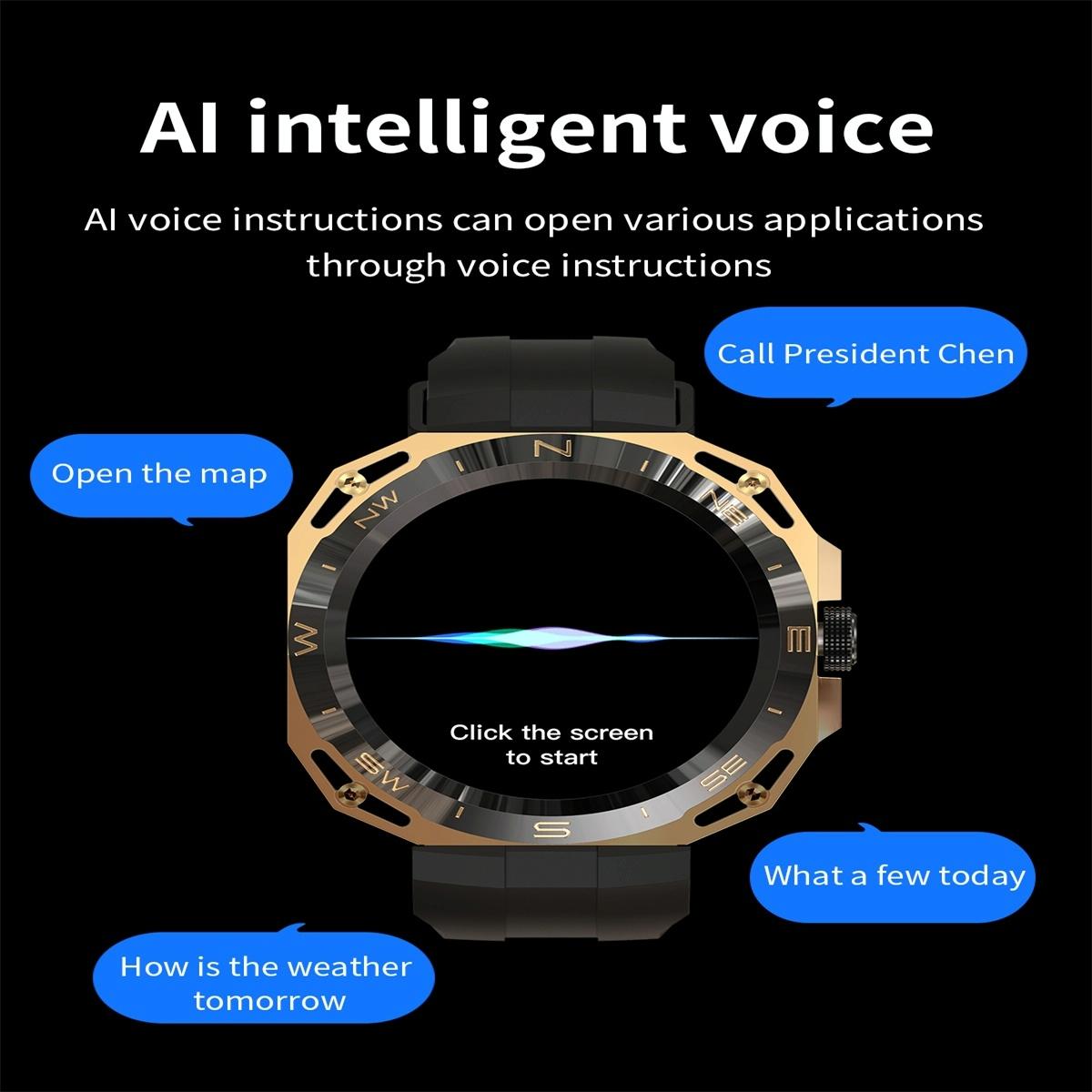 Smart Watch With Heart And Blood Monitoring Colour Screen - Gold 10