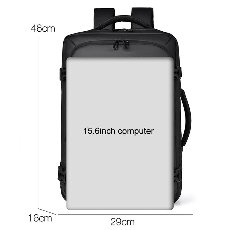 Expandable Double Shoulder Backpack For Business Or Casual Use - Gray 6