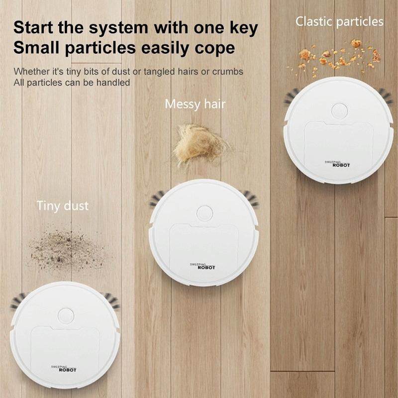 Intelligent 3-in-1 Mini Sweeping Robot Vacuum - White 5