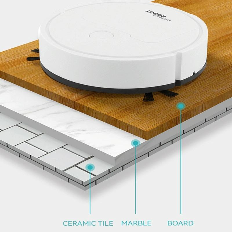 Intelligent 3-in-1 Mini Sweeping Robot Vacuum - White 6