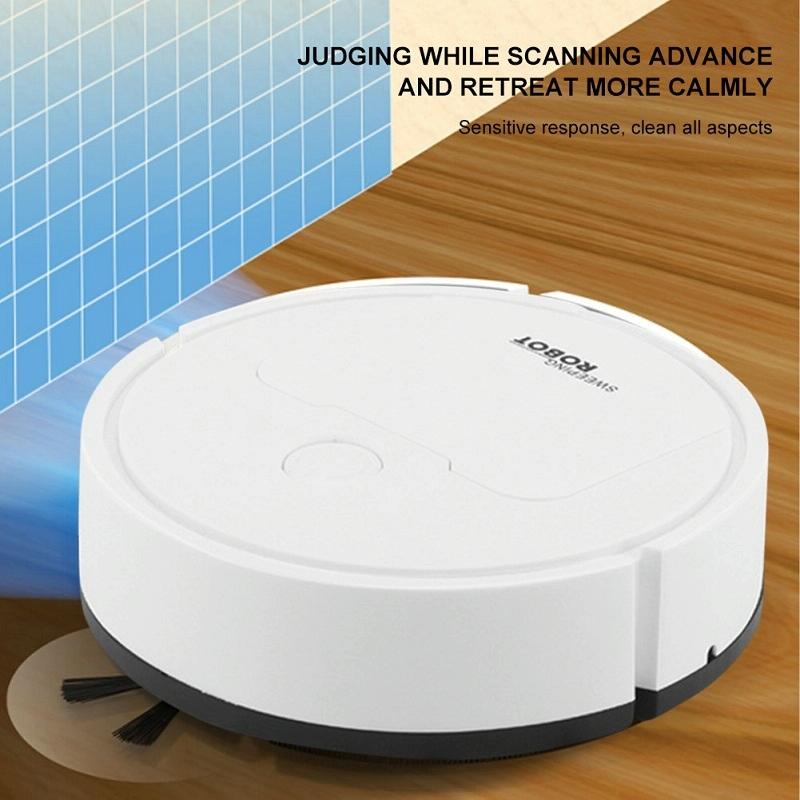 Intelligent 3-in-1 Mini Sweeping Robot Vacuum - White 7