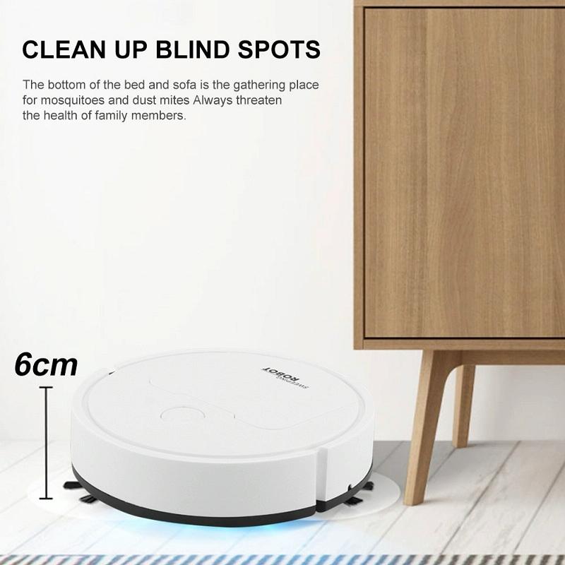 Intelligent 3-in-1 Mini Sweeping Robot Vacuum - White 8