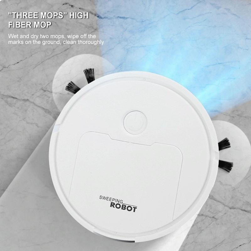 Intelligent 3-in-1 Mini Sweeping Robot Vacuum - White 9