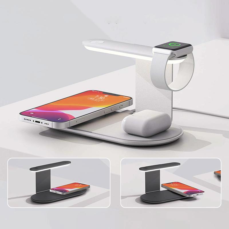 3 In 1 Wireless Charger With Night Light 15W - Silver 3