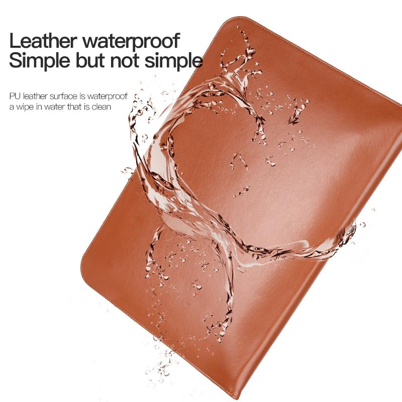 Leather Laptop Sleeve - Ultra-thin and Stylish - Brown 4