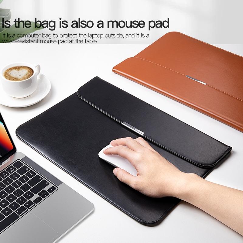 Leather Laptop Sleeve - Ultra-thin and Stylish - Brown 5