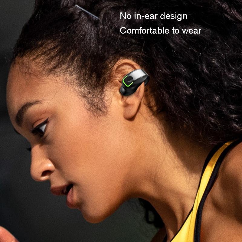 Lightweight Waterproof Bluetooth Earphone with Clip - Single-ear - White 10