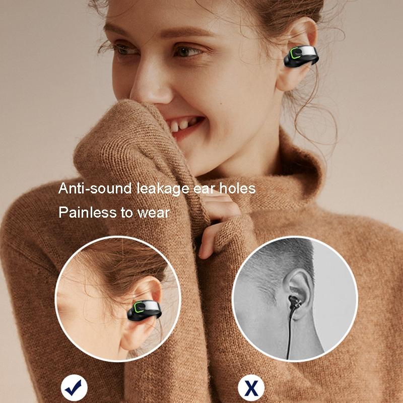 Lightweight Waterproof Bluetooth Earphone with Clip - Single-ear - White 11