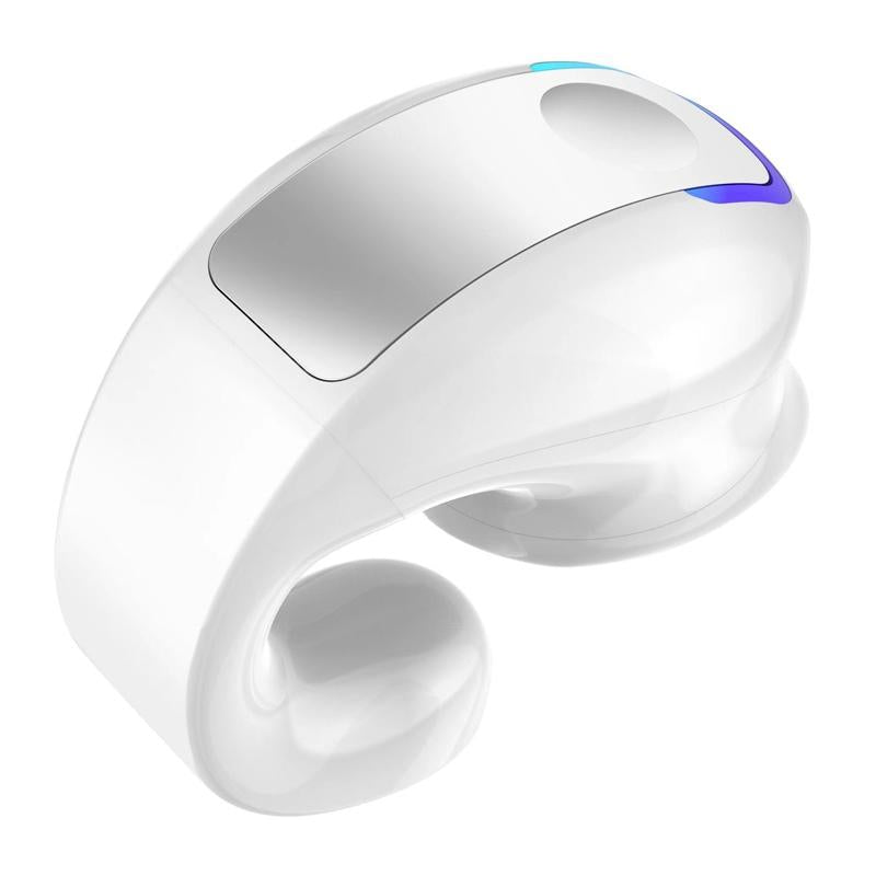 Lightweight Waterproof Bluetooth Earphone with Clip - Single-ear - White 12