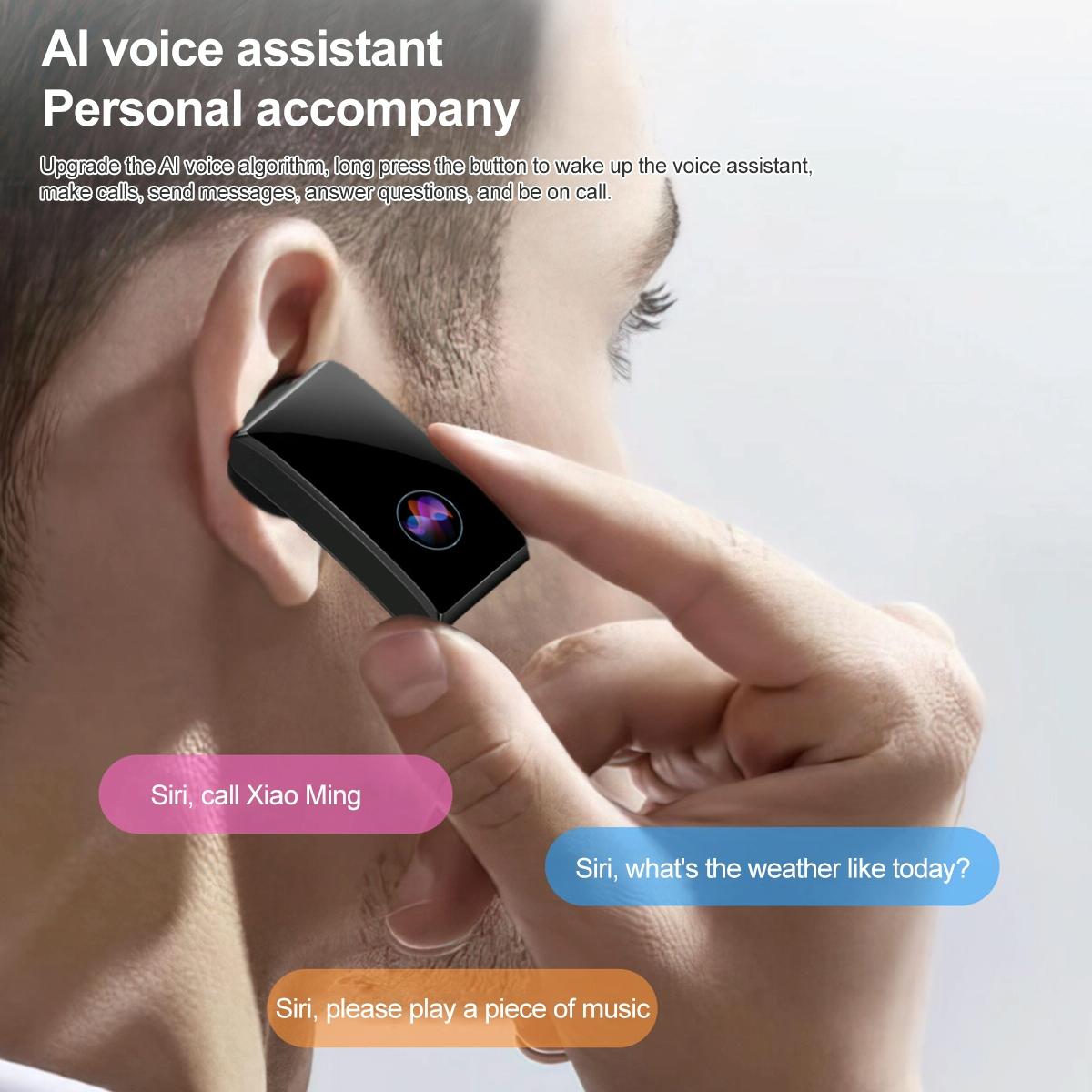 1.5 Inch Silicone Band Earphone Detachable Ip68 Waterproof Smart Watch Support Bluetooth Call - Red 6